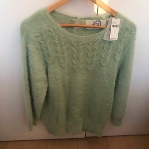 Rosie Neira for Anthropologie Mint Green Sweater